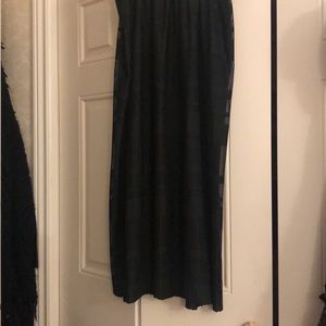 Black elegant long skirt.